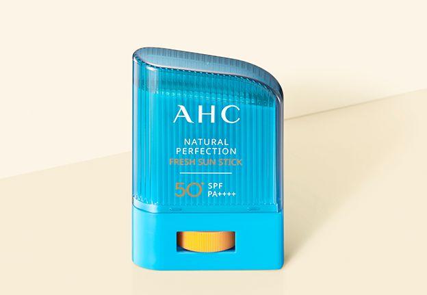 AHC Natural Perfection Fresh Sun Stick with SPF 50 for effective sun protection with easy application.